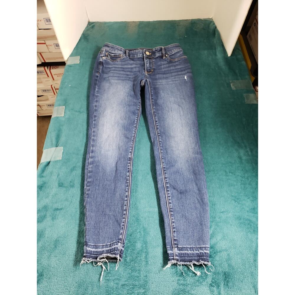 White House Black Market Jeans Size 4 Petite Womens Blue Stretch Pants Jegging